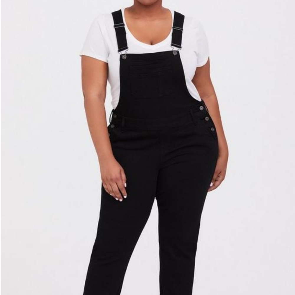 Torrid 16 Crop Overall Jean - Premium Stretch Black